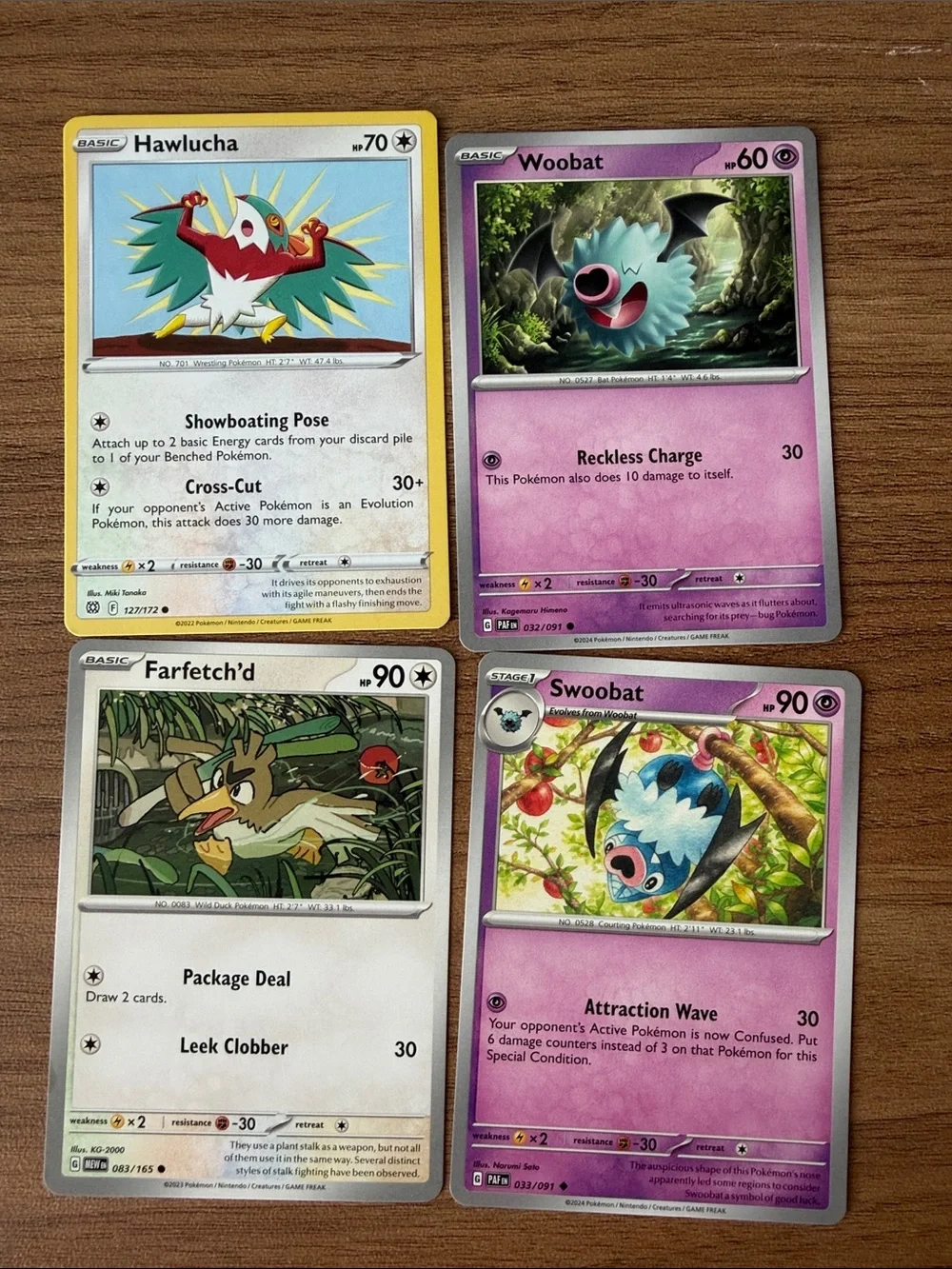 🐦 Bird Pokémon Card Lot | Swanna Mandibuzz Bombirdier Hawlucha ✨5/$25✨